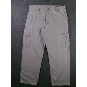 Wrangler Cargo Pants Mens 34X30 Beige Relaxed Fit Straight Leg Utilitarian Work
